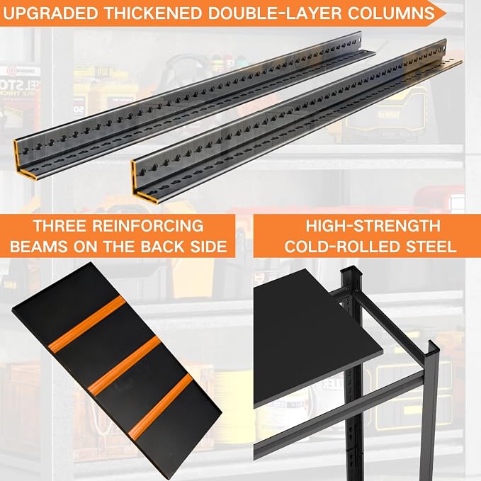 Garage Shelving, Heavy Duty Storage Shelves, Adjustable Boltless Units | Metal - Image 3