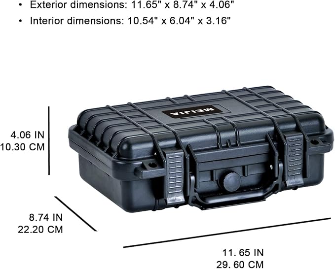 MEIJIA Portable All Weather Waterproof Protective Hard Case, Small Camera Case - Image 3
