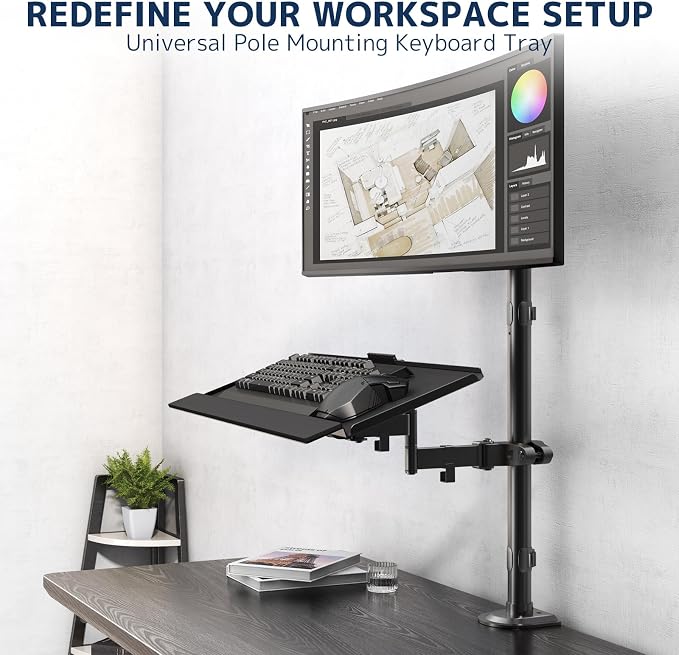 Pole Mount Keyboard Tray - Image 2