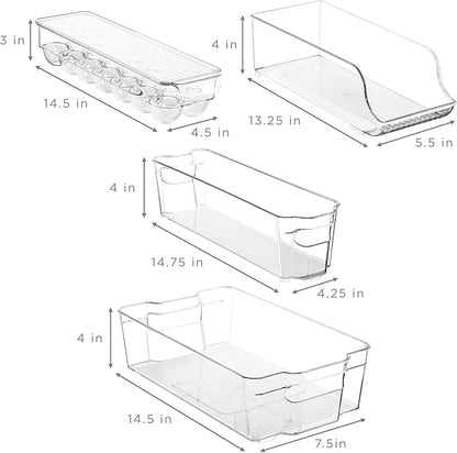 Sorbus Fridge Organizer Bins – Set of 8 Refrigerator Organizers and Storage - Image 2