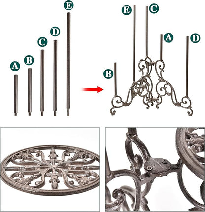 Sungmor Heavy Duty Cast Iron Plant stand, 3 Tier Foldable Metal Plant Shelf - Image 5