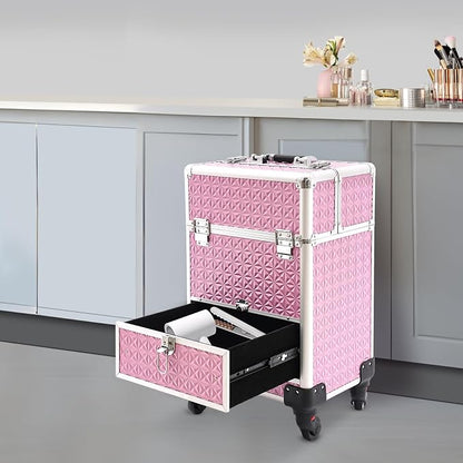 Professional Rolling Makeup Train Case - Image 8