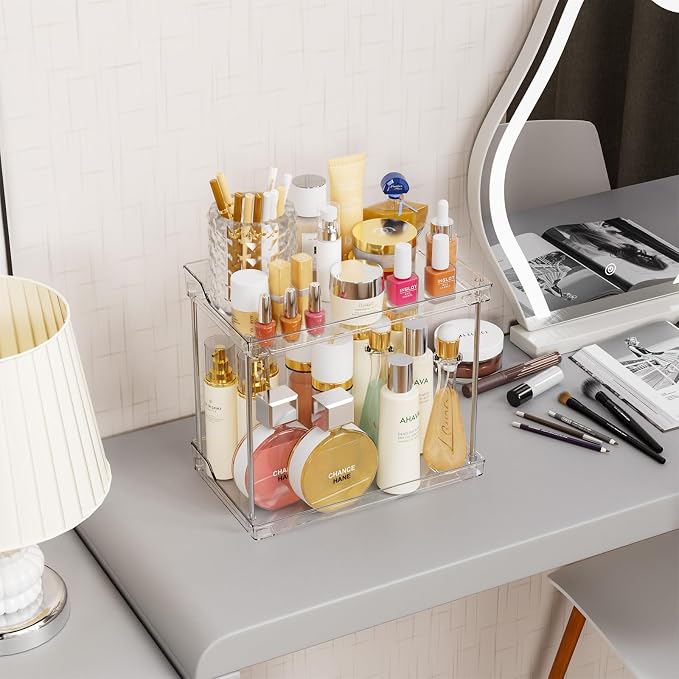 Yieach 2 Tier Bathroom Counter Organizer, Tiered Bathroom Organizer - Image 5