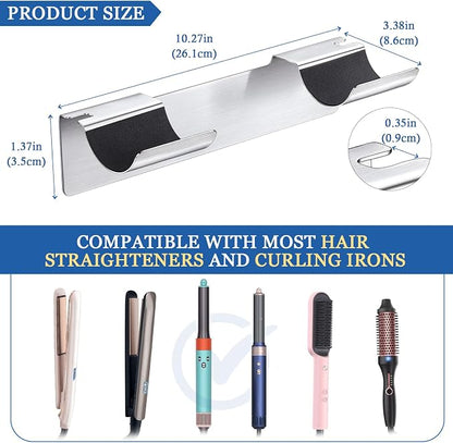 2 PCS Wall Mount Curling Iron Holder and Hair Tool Organizer - Image 2