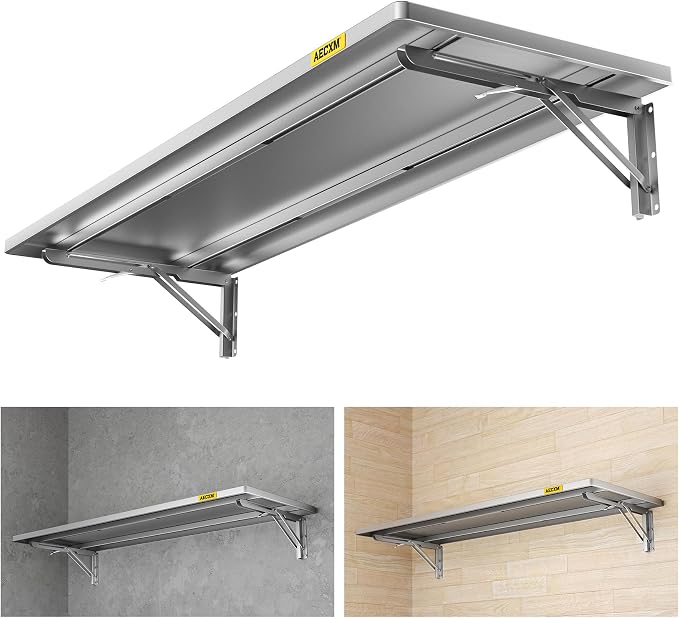 1.3x4ft Adjustable Rail Type Folding Storage Rack Shelf, Suitable by AECXM