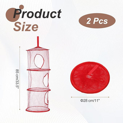 uxcell 2Pcs Mesh Hanging Storage Basket - Image 2