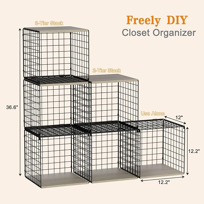 3PCS Stackable Closet Organizers and Storage, Shelves - Image 6