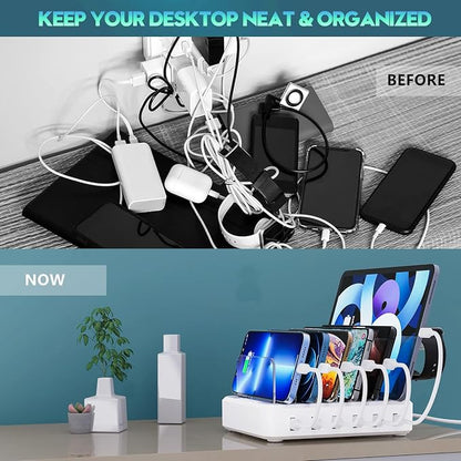 Charging Station for Multiple Devices, 60W 6 Port Charger Station - Image 3