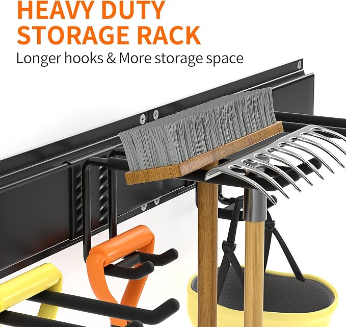 Garage Tool Organizer Wall Mount Garden Tool Organizer 11pcs Adjustable Garage - Image 3