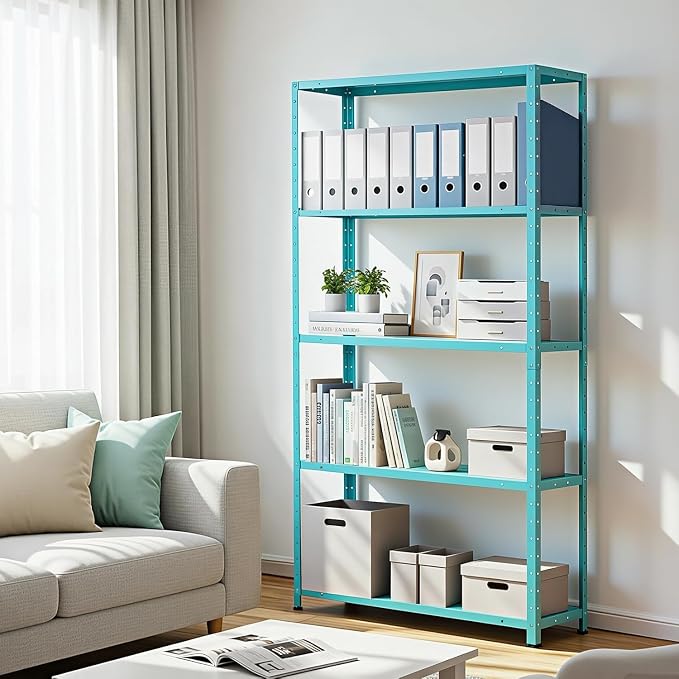 Storage Shelves, Heavy Duty 5-Tier Shelf Organizer & Adjustable Garage Shelving - Image 9