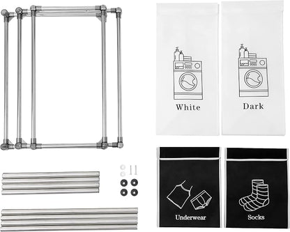 2 Tier Laundry Sorter with 4 Removable Bags - Image 8