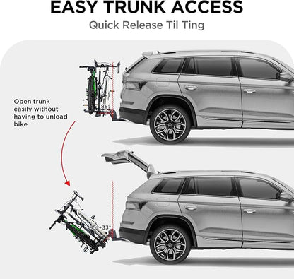 Young 200 lbs. Capacity Hitch Mounted 2-Bike Rack - Image 3