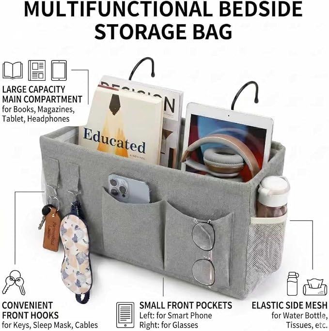 1pc Bedside Caddy Organizer - Image 3
