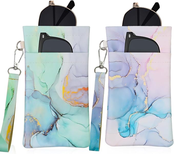 Double Eyeglass Case Soft Dual Glasses Case by FLYINGMAGE