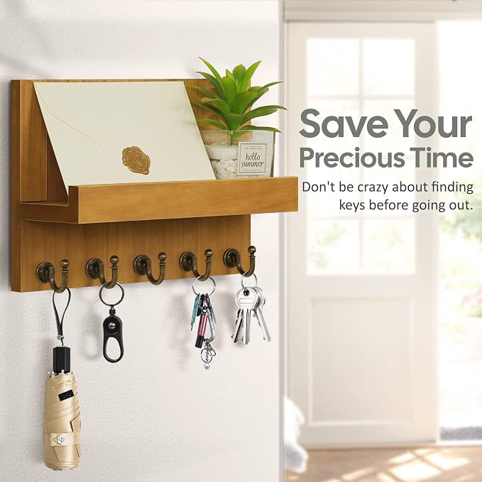 HONJIN Farmhouse Wall Key Holder - Image 4
