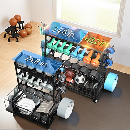 4-Tier Dumbbell Rack Weight Stand - Image 5
