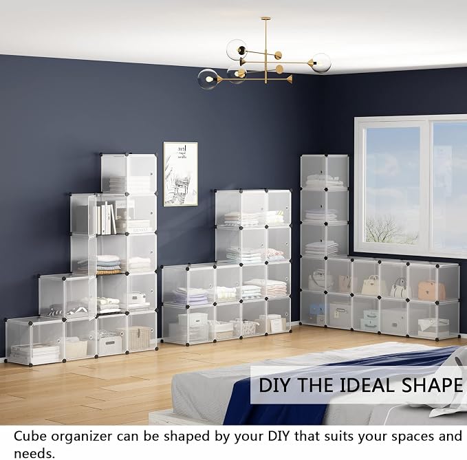 Aeitc 24 Storage Cubes- 14’’x14’’ Cube, More Sturdy, DIY Clothes Organizer - Image 5