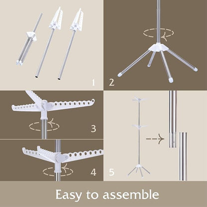 Beaudaily Clothes Drying Rack, Foldable 74.8-Inch Laundry Drying Rack, Indoor 2 - Image 6