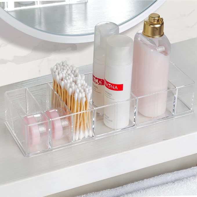 Detachable Makeup Organizer, 8 Compartments Acrylic Cosmetic Storage Jewelry - Image 6