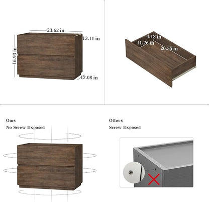 woodtalks Stackable 2 Drawer Dresser, Storage Cabinet - Image 3