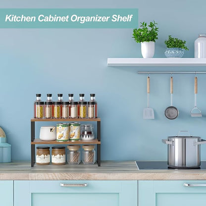 NEX Cabinet Organizer Shelf, Spice Rack, Stackable Kitchen Shelves Organizer - Image 4