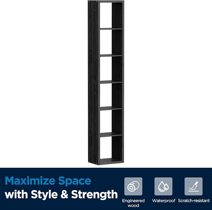 6 Cube Storage Organizer Single Row, Cube Shelf - Image 8