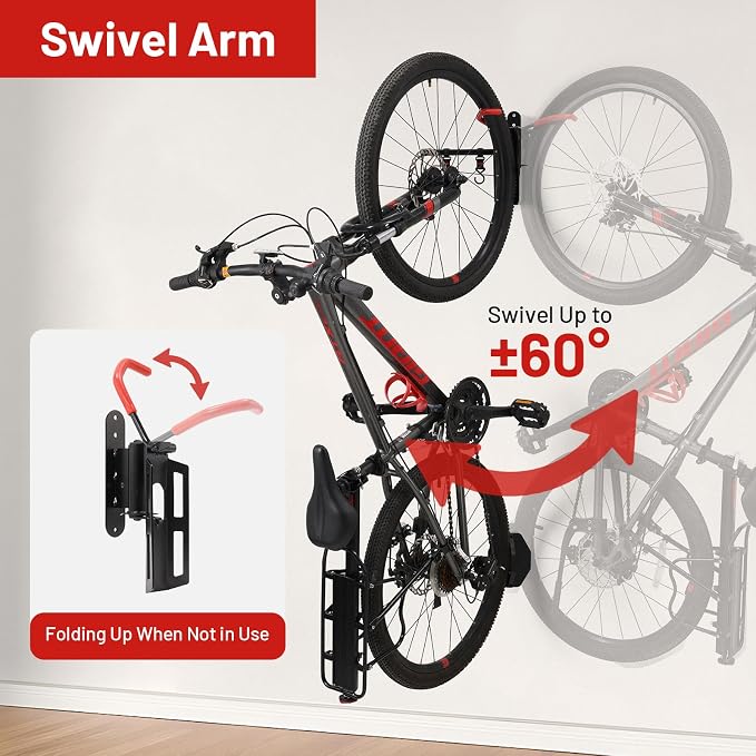 Swivel Bike Wall Mount, Bike Hangers - Image 3