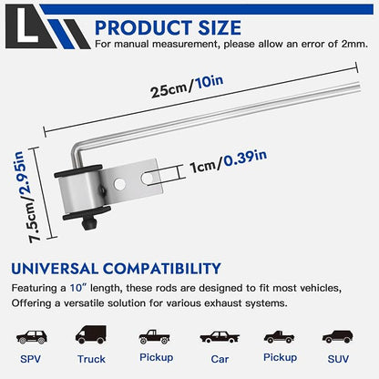 Universal Exhaust Hanger Rod Heavy-duty Stainless Steel Exhuast Pipe Hanger Rod - Image 2