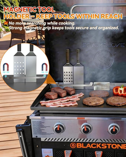 Griddle Accessories Set for Blackstone 17 22 28 36 Inch – 12 Aluminum Grease - Image 5