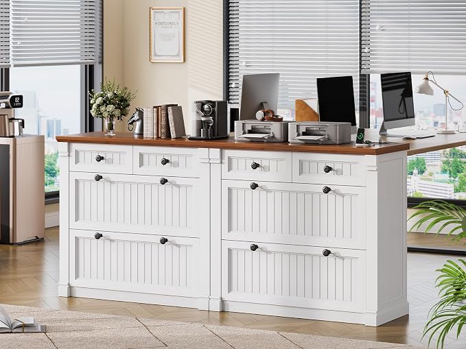 SEDETA 4 Drawers File Cabinet, Wood Office File Cabinet - Image 9