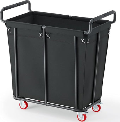 Large Laundry Hamper with Wheels, 360L Rolling Big Laundry Basket by Gewudraw