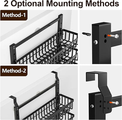 POKIPO 9 Tier Over The Door Pantry Organizer, 2 in 1 Wall Mount or Hanging - Image 5