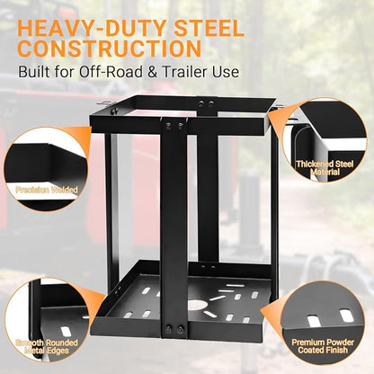 Gas Can Holder for Trailer, Heavy Duty Tall Fuel Can Rack - Image 3