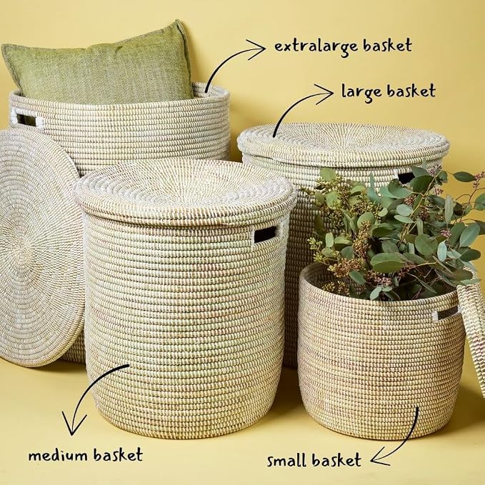 Extra Large White Storage Basket - Image 5