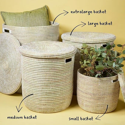 Extra Large White Storage Basket - Image 5
