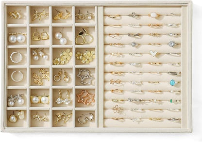 Large Jewelry Organizer for Drawer Insert Velvet Stackable Jewelry Trays for by Unknown