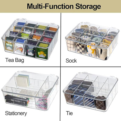 ZEXALOR Socks Underwear Drawer Organzier Dividers, 16 Compartment Removable - Image 2