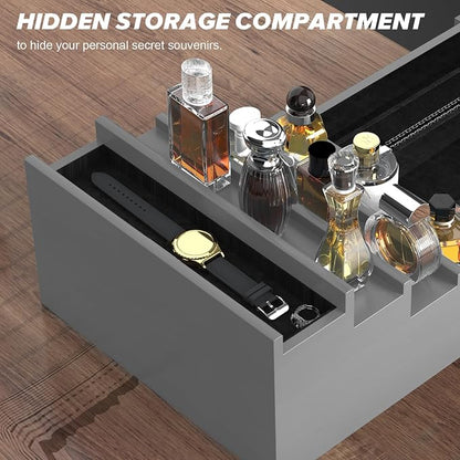 upcessory Cologne Organizer for Men, 4 Tier Black Wood Perfume Organizer - Image 3