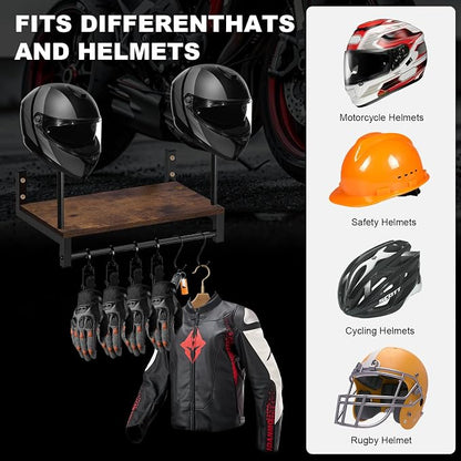 Motorcycle Helmet Rack Wall Mount, Helmet Holder - Image 4