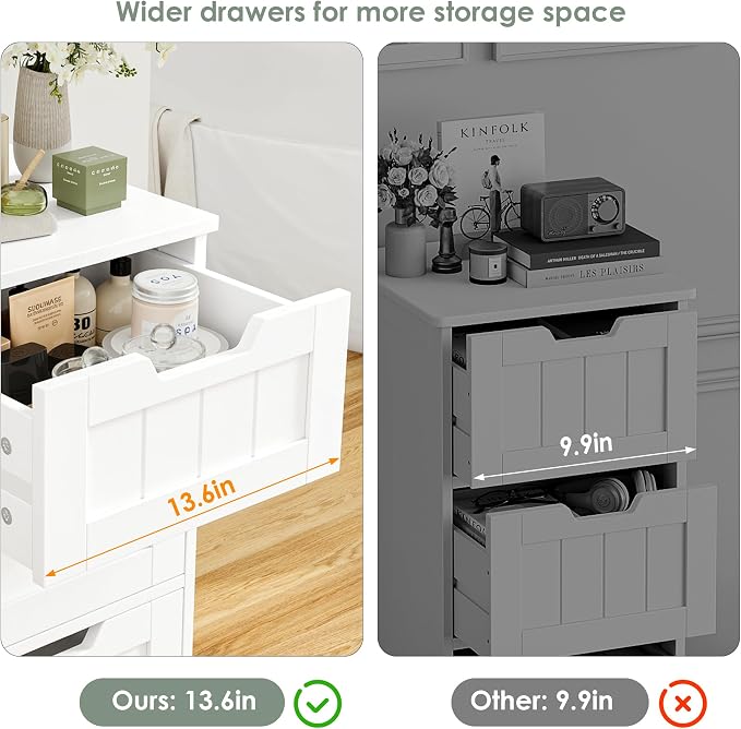 FOTOSOK Bathroom Cabinet, Bathroom Storage Cabinet - Image 7