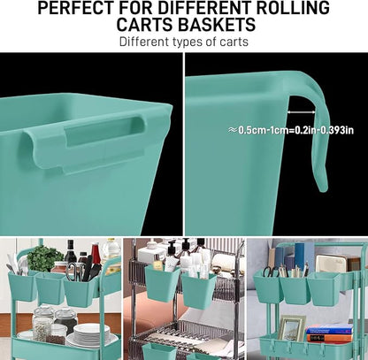 5 Pack Hanging Cup Holders, Space Saving Hanging Storage Basket Pencil Holder - Image 5