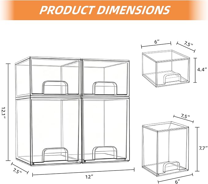Baby Bottle Organizer, 4 Pack Bottle Storage Organizer Baby - Image 3