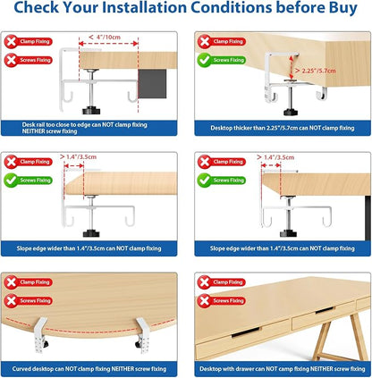 Zilink Large Cable Management Under Desk 40" No Drill Desk Cable Management - Image 9