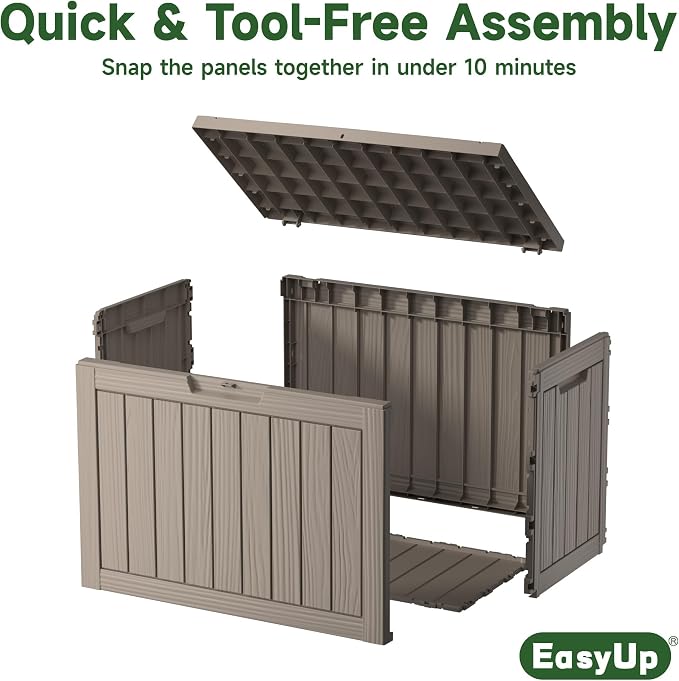 EasyUp 50 Gallon Outdoor Storage Box, Outdoor Deck Boxes - Image 5