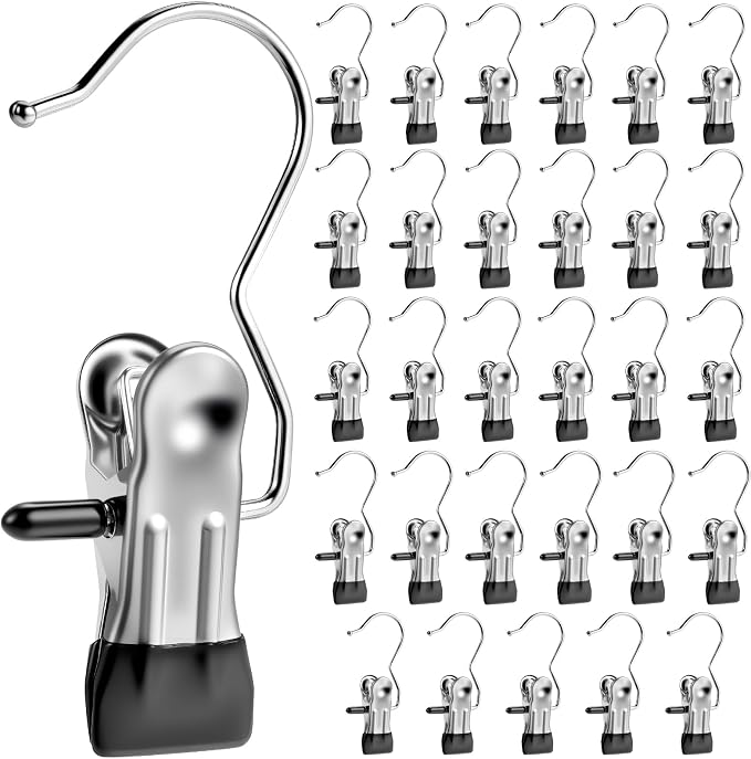 Senbowe 30 Pack Heavy Duty Clothes Pins, Boot Hangers by Senbowe