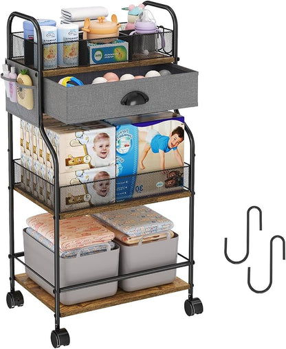 3-Tier Baby Diaper Caddy Cart Organizer - Image 8