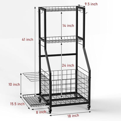 Sports Equipment Garage Organizer, Garage Ball Storage Rack - Image 8