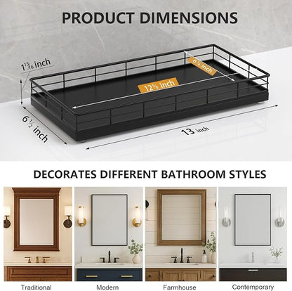 Toilet Paper Basket Organizer – Oak Wood Toilet Tank Tray - Image 6