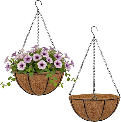 10 Inch Metal Hanging Basket by NatureCrafted