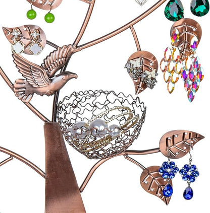 MyGift 14-Inch Modern Bronze Jewelry Organizer Tree - Image 6